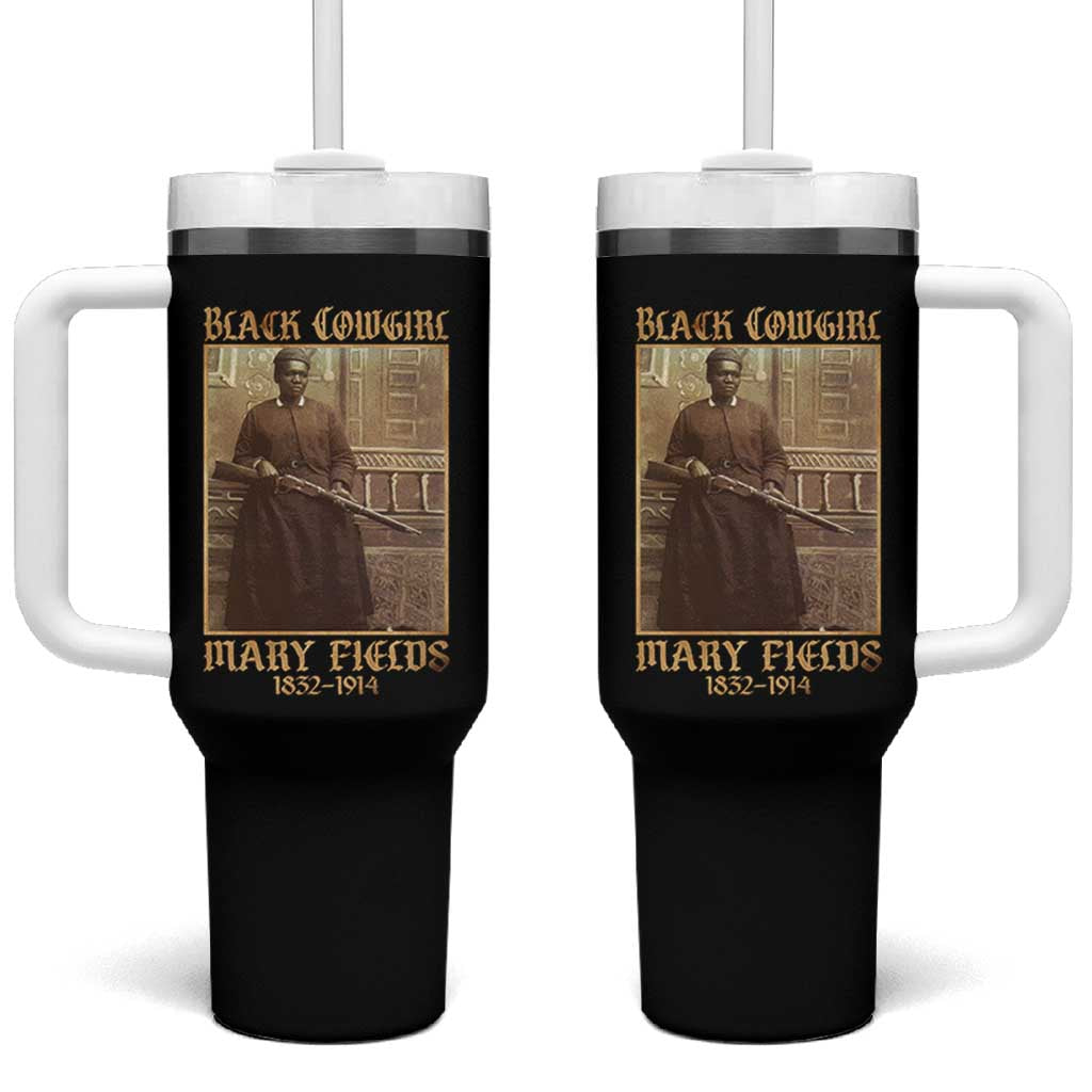 Mary Fields Black Cowgirl Tumbler With Handle Vintage African American Western Black History - Wonder Print Shop
