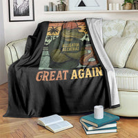 Retro Alligator Alcatraz Throw Blanket Funny Florida Everglades Dark Humor