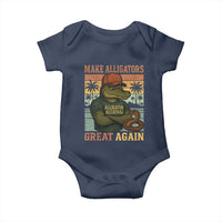 Retro Alligator Alcatraz Baby Onesie Funny Florida Everglades Dark Humor
