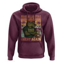 Retro Alligator Alcatraz Hoodie Funny Florida Everglades Dark Humor