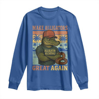 Retro Alligator Alcatraz Long Sleeve Shirt Funny Florida Everglades Dark Humor