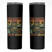 Retro Alligator Alcatraz Skinny Tumbler Funny Florida Everglades Dark Humor