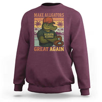 Retro Alligator Alcatraz Sweatshirt Funny Florida Everglades Dark Humor