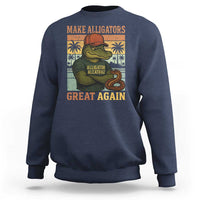 Retro Alligator Alcatraz Sweatshirt Funny Florida Everglades Dark Humor