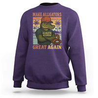 Retro Alligator Alcatraz Sweatshirt Funny Florida Everglades Dark Humor