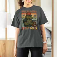 Retro Alligator Alcatraz T Shirt For Women Funny Florida Everglades Dark Humor