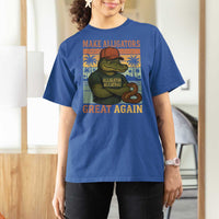Retro Alligator Alcatraz T Shirt For Women Funny Florida Everglades Dark Humor