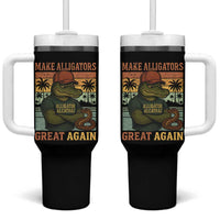 Retro Alligator Alcatraz Tumbler With Handle Funny Florida Everglades Dark Humor