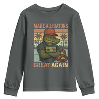 Retro Alligator Alcatraz Youth Sweatshirt Funny Florida Everglades Dark Humor