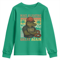 Retro Alligator Alcatraz Youth Sweatshirt Funny Florida Everglades Dark Humor