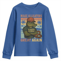 Retro Alligator Alcatraz Youth Sweatshirt Funny Florida Everglades Dark Humor