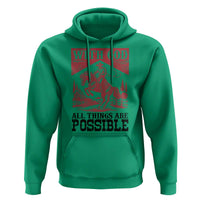 Christian Cowboy Hoodie Vintage Christian All Things Are Possible Encouraging Bible Verse