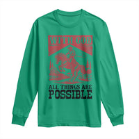Christian Cowboy Long Sleeve Shirt Vintage Christian All Things Are Possible Encouraging Bible Verse