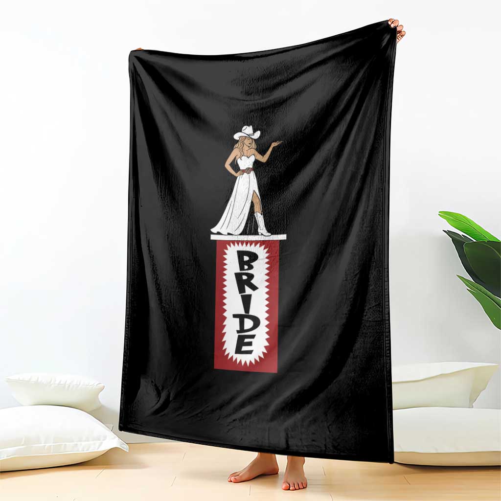 Bride Cowgirl Throw Blanket Western Rodeo Bachelorette Party Wedding - Wonder Print Shop