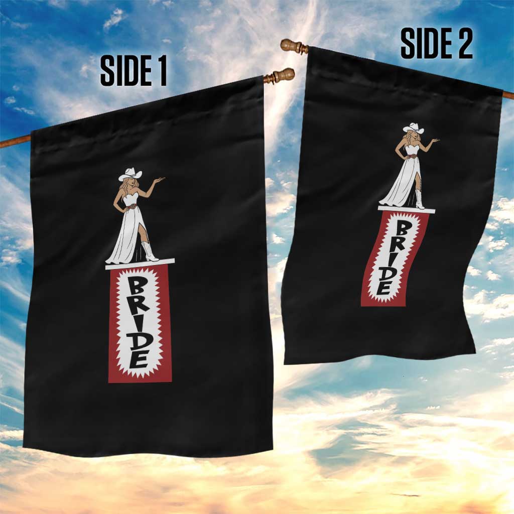 Bride Cowgirl Garden Flag Western Rodeo Bachelorette Party Wedding - Wonder Print Shop
