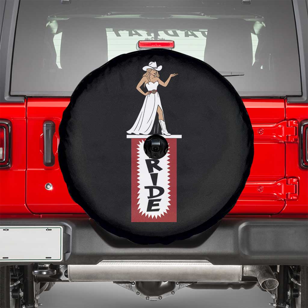 Bride Cowgirl Spare Tire Cover Western Rodeo Bachelorette Party Wedding - Wonder Print Shop