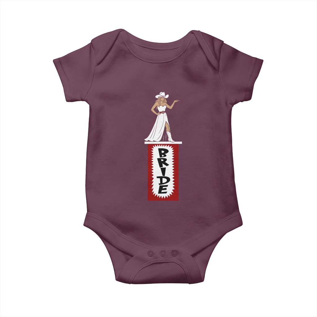 Bride Cowgirl Baby Onesie Western Rodeo Bachelorette Party Wedding - Wonder Print Shop