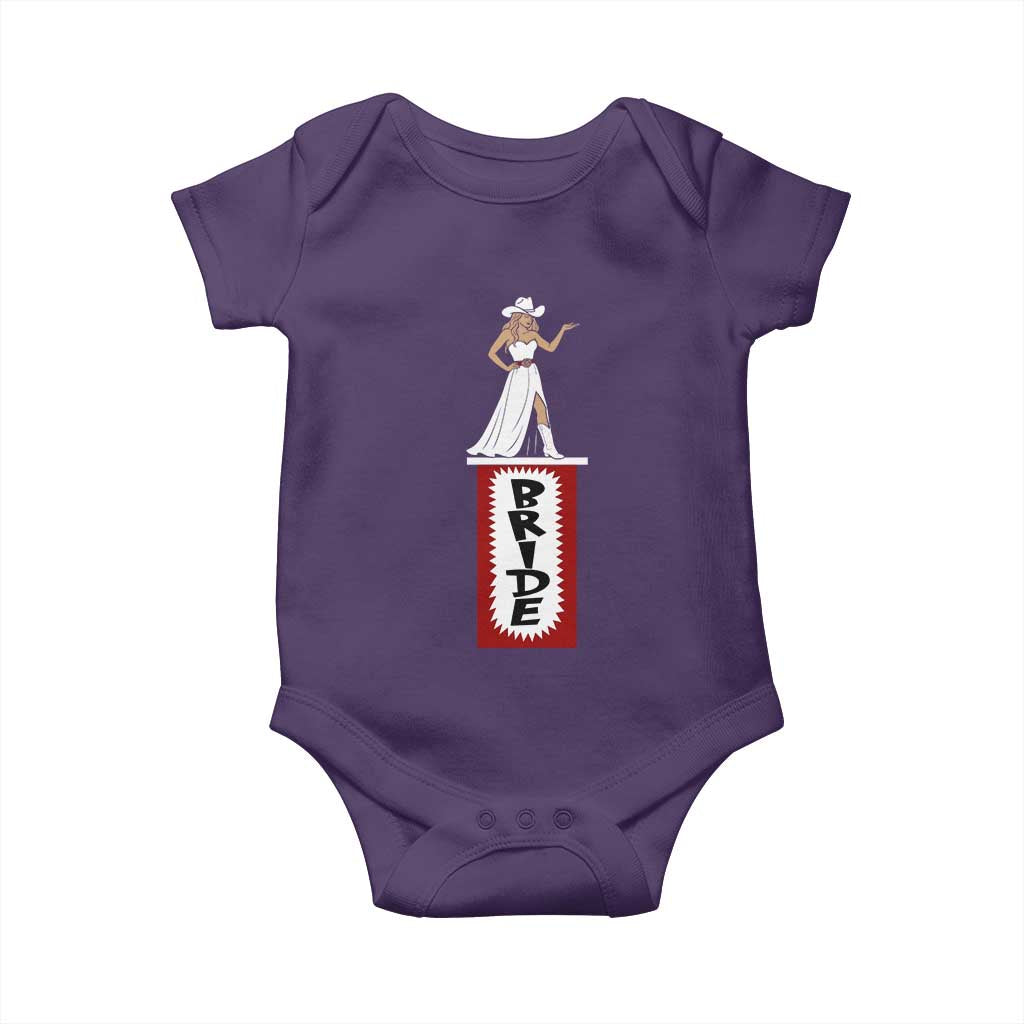 Bride Cowgirl Baby Onesie Western Rodeo Bachelorette Party Wedding - Wonder Print Shop