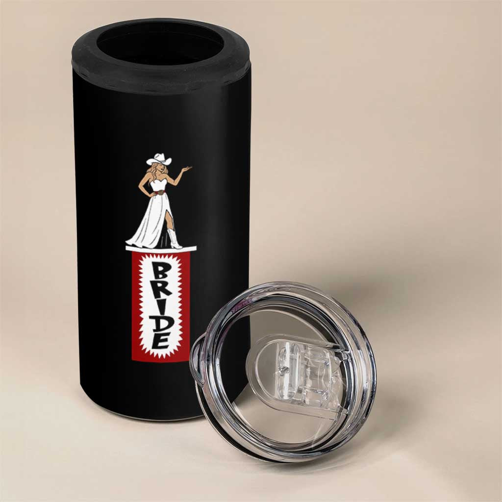 Bride Cowgirl 4 in 1 Can Cooler Tumbler Western Rodeo Bachelorette Party Wedding - Wonder Print Shop