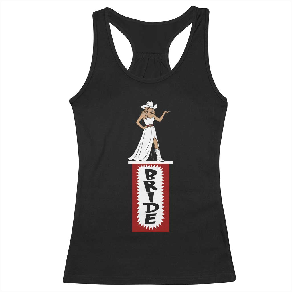 Bride Cowgirl Racerback Tank Top Western Rodeo Bachelorette Party Wedding - Wonder Print Shop