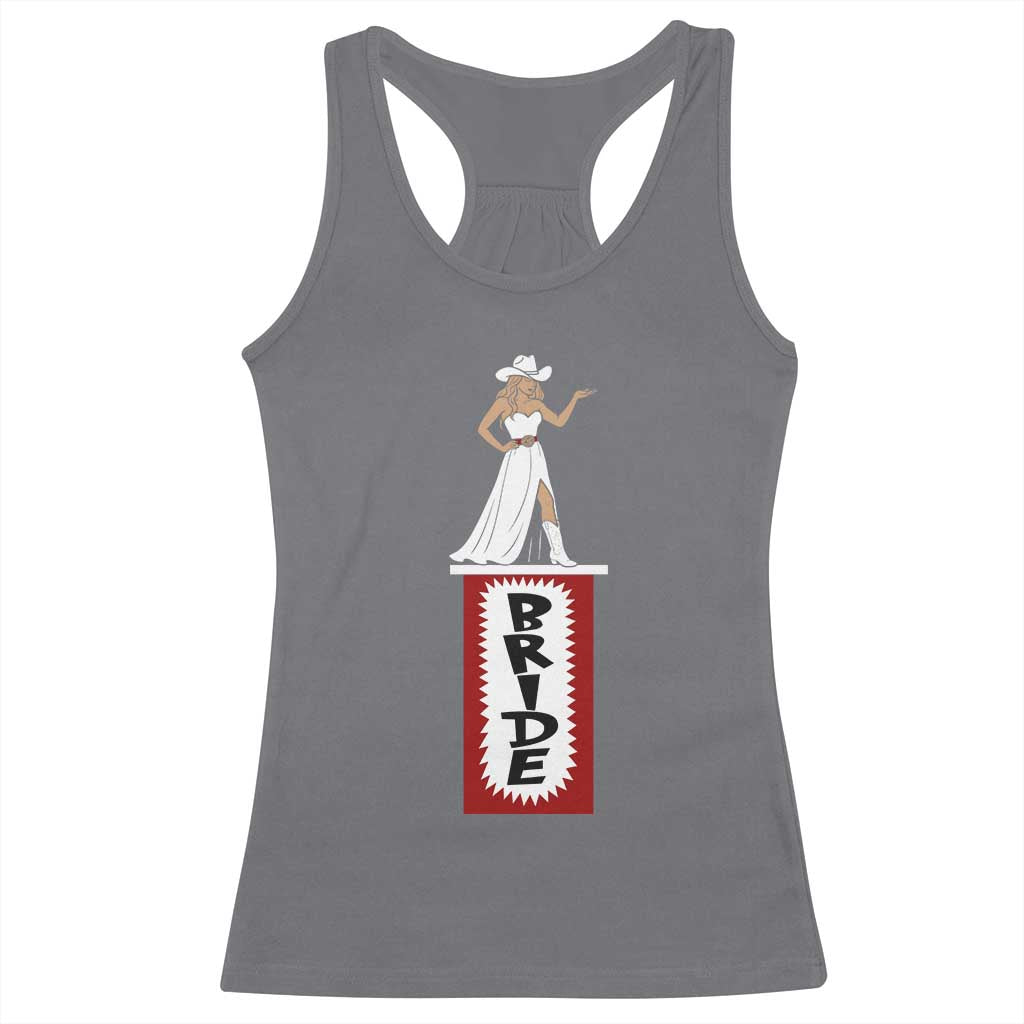 Bride Cowgirl Racerback Tank Top Western Rodeo Bachelorette Party Wedding - Wonder Print Shop