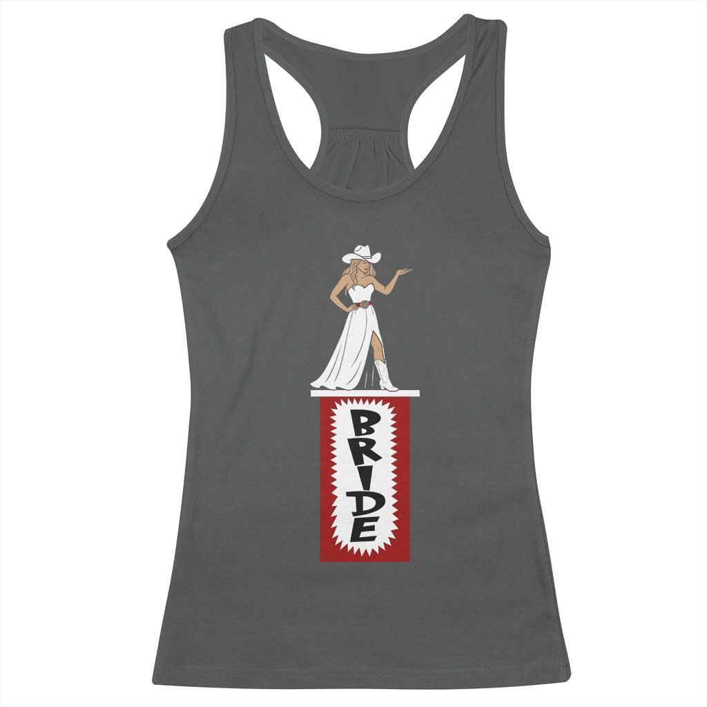 Bride Cowgirl Racerback Tank Top Western Rodeo Bachelorette Party Wedding - Wonder Print Shop