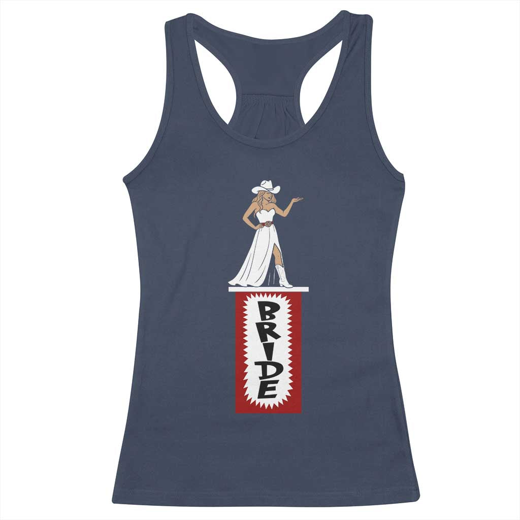 Bride Cowgirl Racerback Tank Top Western Rodeo Bachelorette Party Wedding - Wonder Print Shop