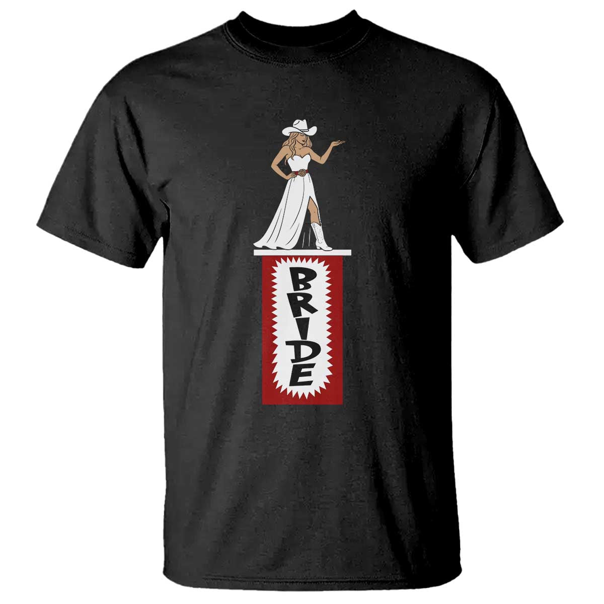 Bride Cowgirl T Shirt Western Rodeo Bachelorette Party Wedding - Wonder Print Shop