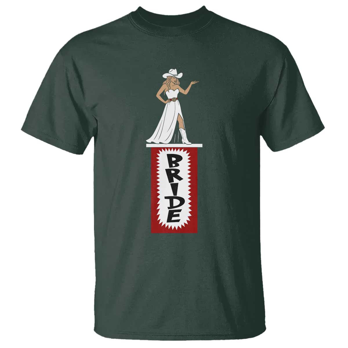 Bride Cowgirl T Shirt Western Rodeo Bachelorette Party Wedding - Wonder Print Shop