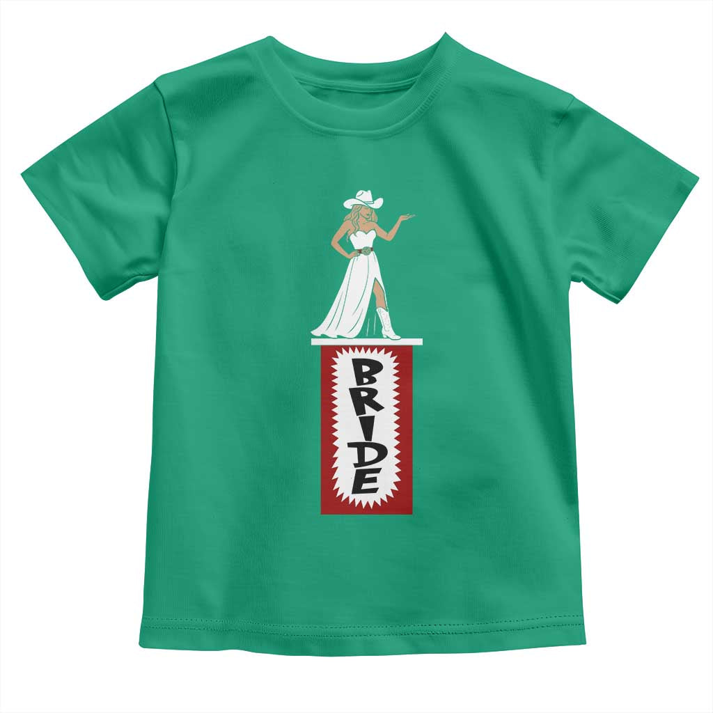 Bride Cowgirl Toddler T Shirt Western Rodeo Bachelorette Party Wedding - Wonder Print Shop