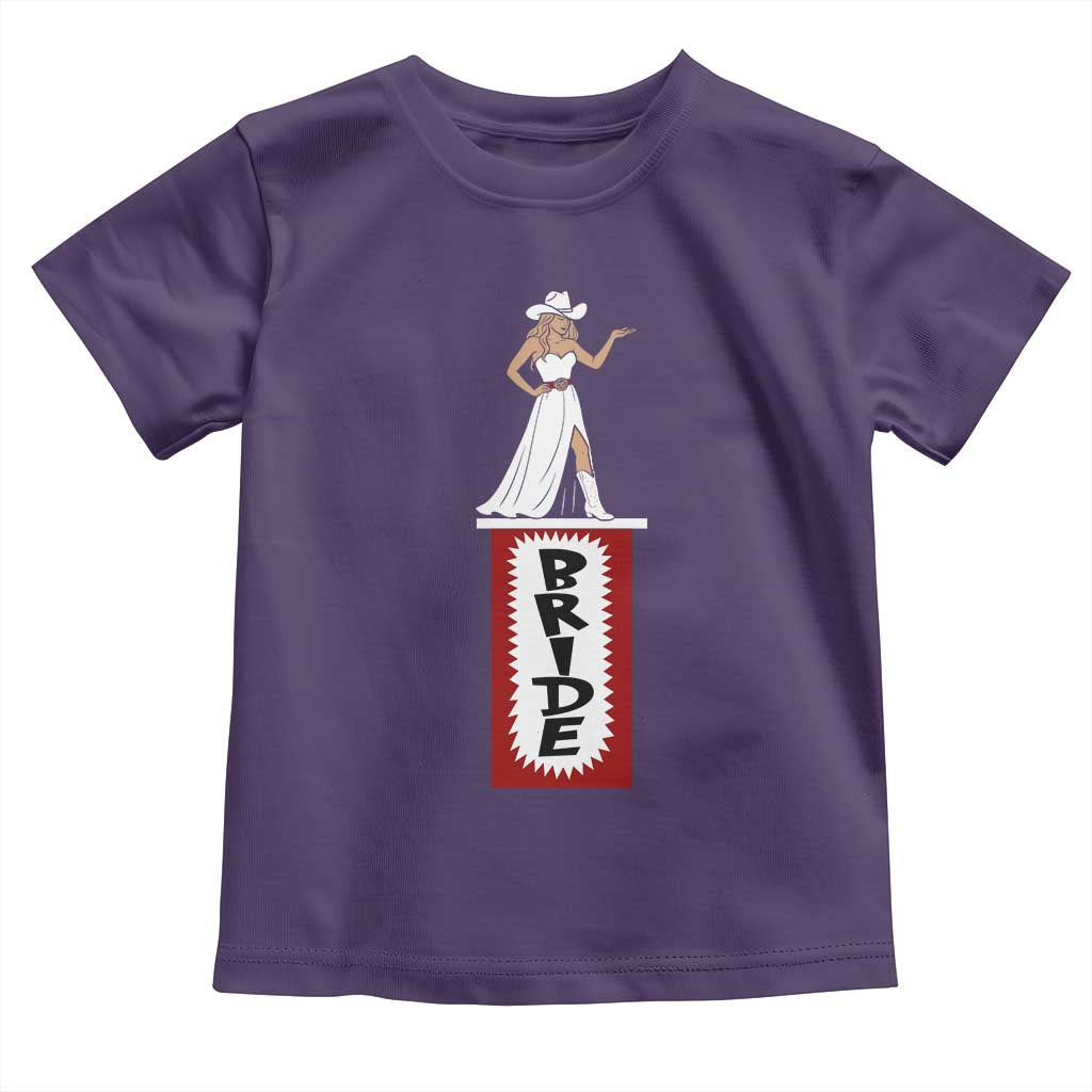 Bride Cowgirl Toddler T Shirt Western Rodeo Bachelorette Party Wedding - Wonder Print Shop