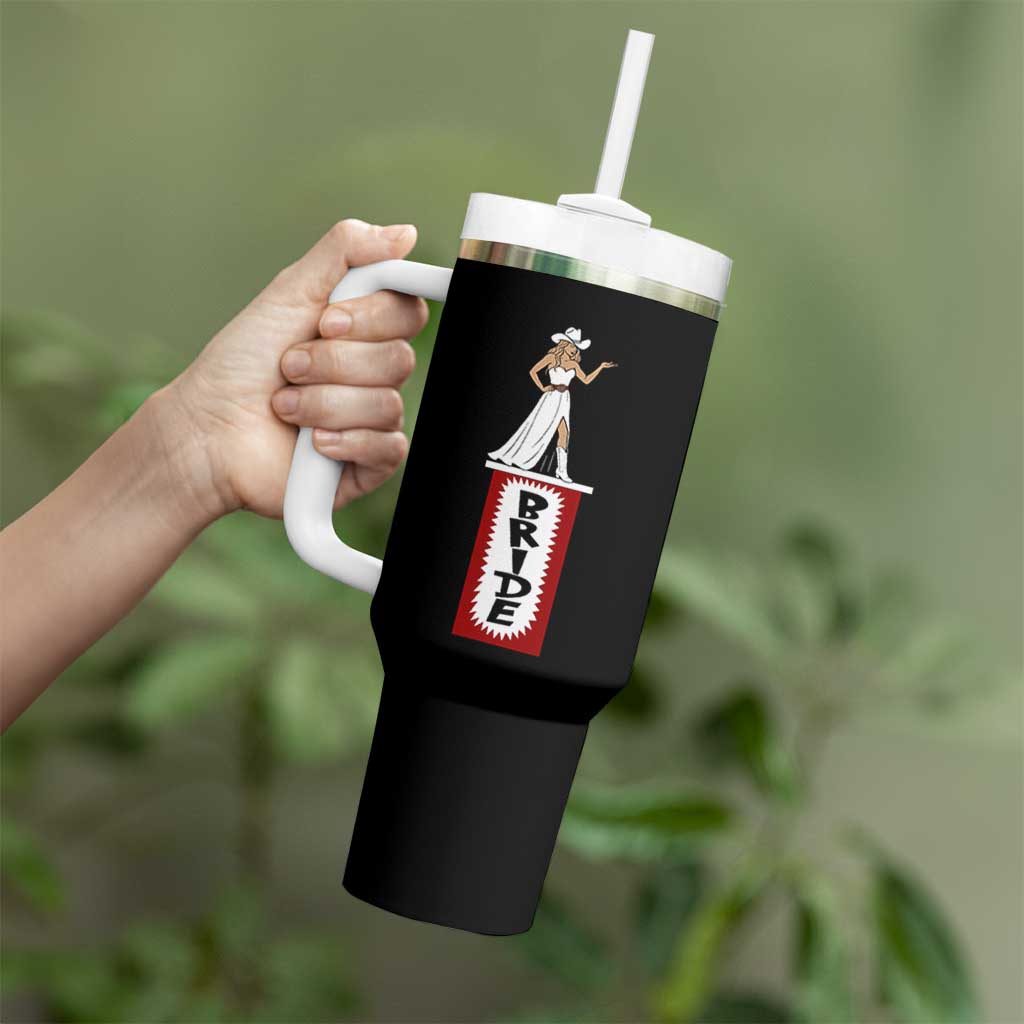 Bride Cowgirl Tumbler With Handle Western Rodeo Bachelorette Party Wedding - Wonder Print Shop