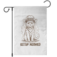 Cowgirl Bride Cat Garden Flag Vintage Cow Cat Rodeo Bachelorette