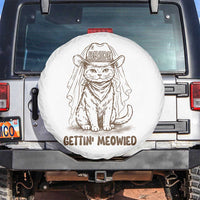 Cowgirl Bride Cat Spare Tire Cover Vintage Cow Cat Rodeo Bachelorette