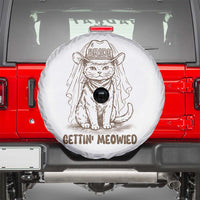 Cowgirl Bride Cat Spare Tire Cover Vintage Cow Cat Rodeo Bachelorette