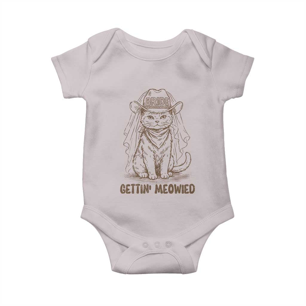 Cowgirl Bride Cat Baby Onesie Vintage Cow Cat Rodeo Bachelorette
