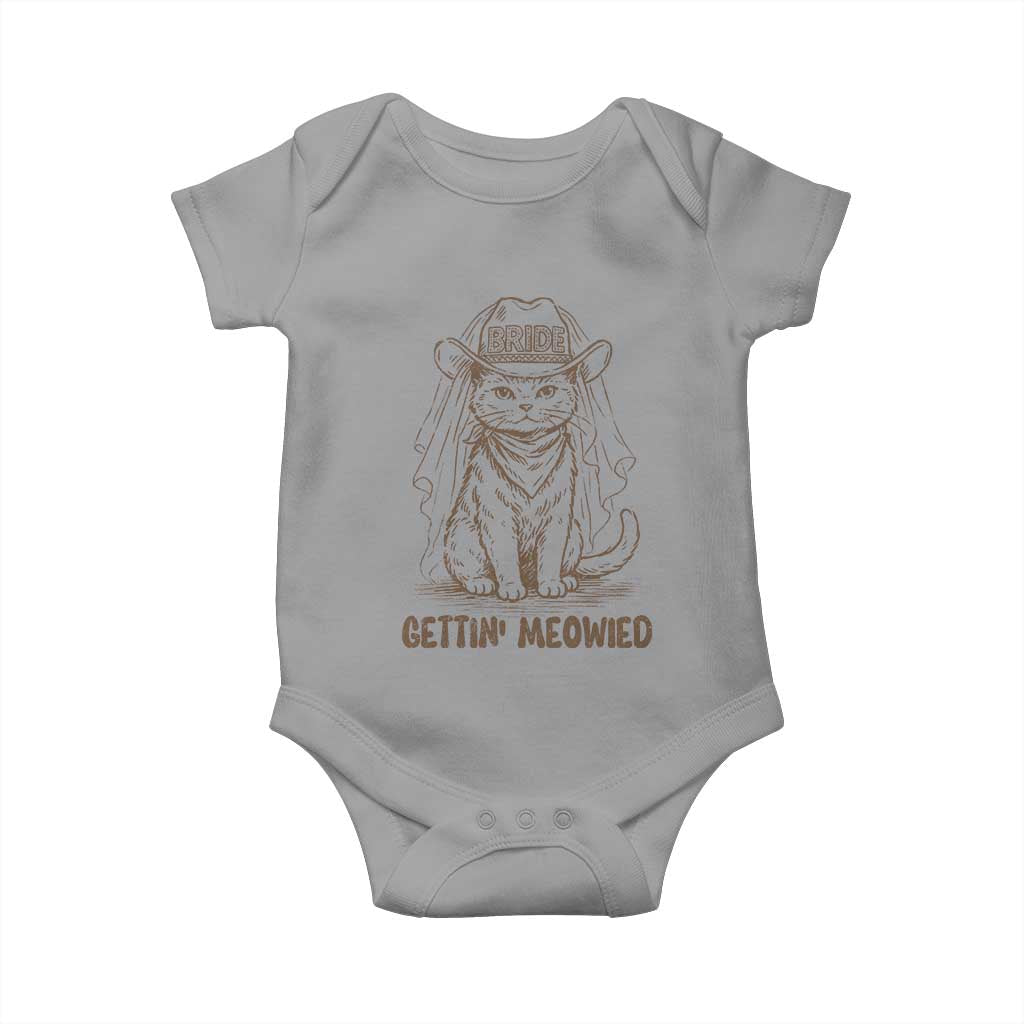 Cowgirl Bride Cat Baby Onesie Vintage Cow Cat Rodeo Bachelorette