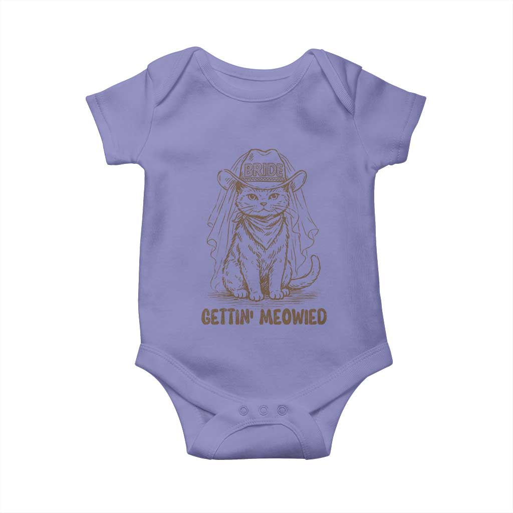 Cowgirl Bride Cat Baby Onesie Vintage Cow Cat Rodeo Bachelorette