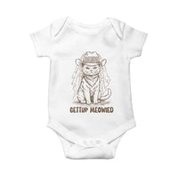 Cowgirl Bride Cat Baby Onesie Vintage Cow Cat Rodeo Bachelorette