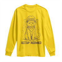 Cowgirl Bride Cat Long Sleeve Shirt Vintage Cow Cat Rodeo Bachelorette
