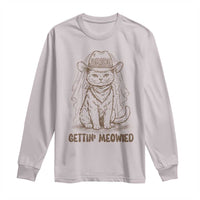 Cowgirl Bride Cat Long Sleeve Shirt Vintage Cow Cat Rodeo Bachelorette
