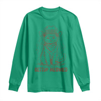 Cowgirl Bride Cat Long Sleeve Shirt Vintage Cow Cat Rodeo Bachelorette