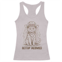 Cowgirl Bride Cat Racerback Tank Top Vintage Cow Cat Rodeo Bachelorette