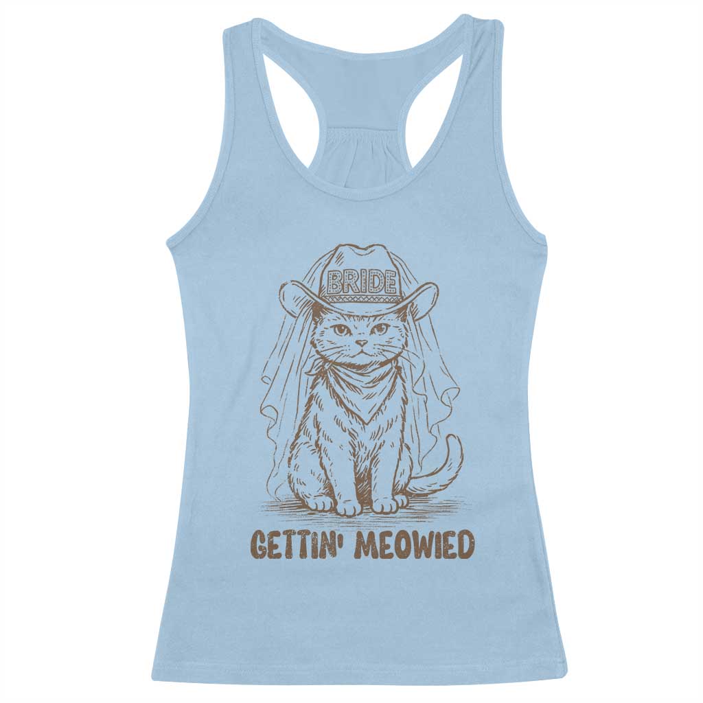 Cowgirl Bride Cat Racerback Tank Top Vintage Cow Cat Rodeo Bachelorette