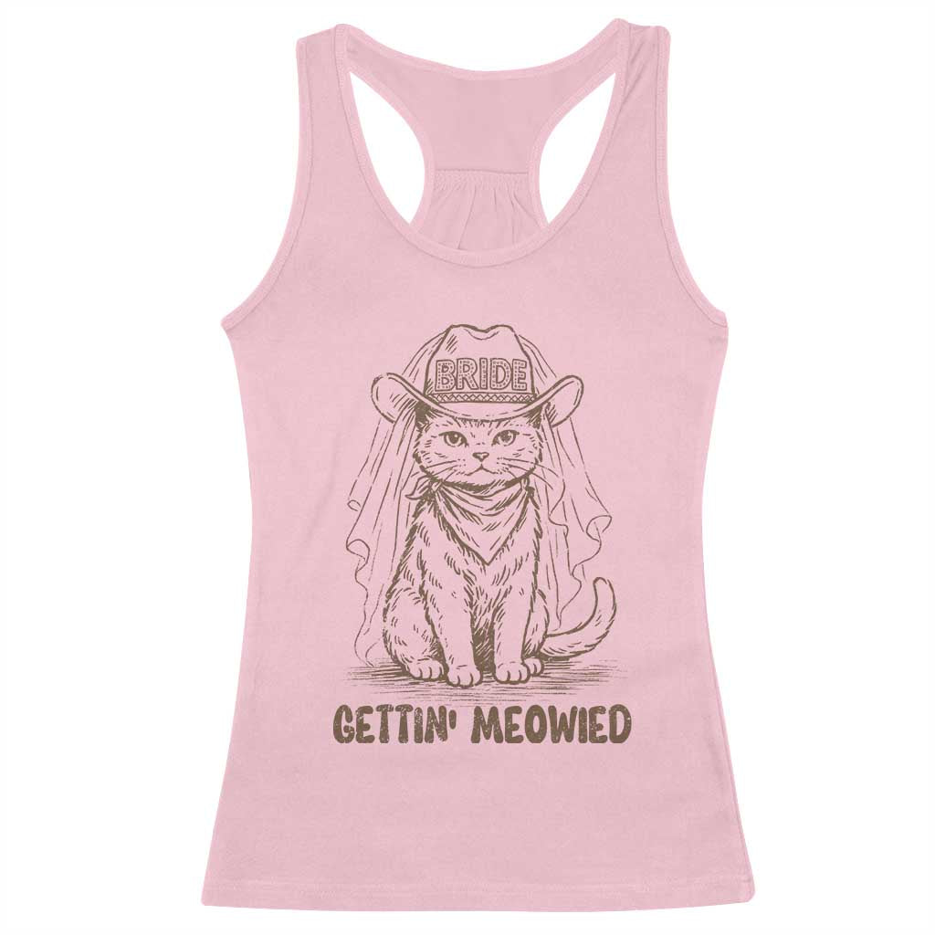 Cowgirl Bride Cat Racerback Tank Top Vintage Cow Cat Rodeo Bachelorette