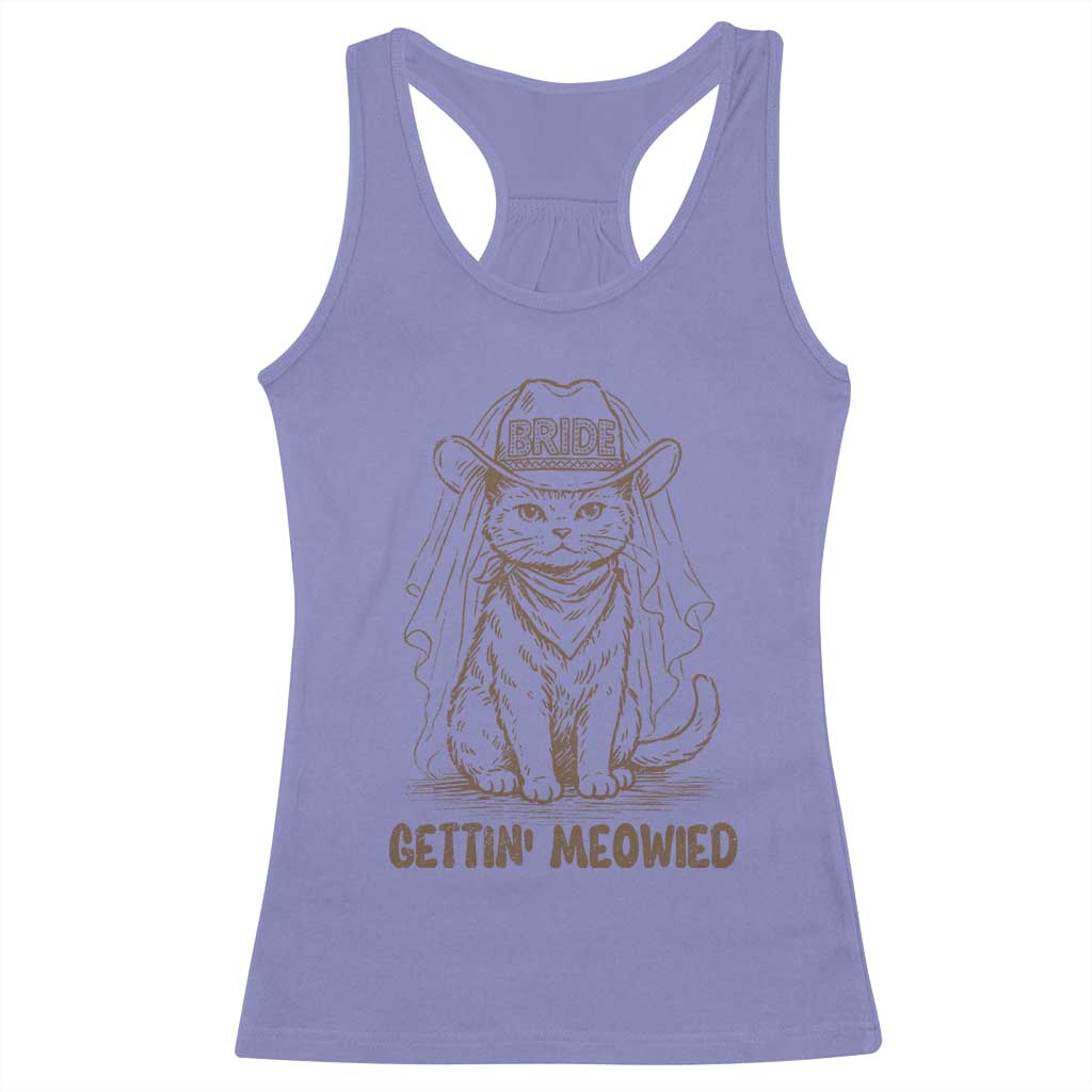 Cowgirl Bride Cat Racerback Tank Top Vintage Cow Cat Rodeo Bachelorette