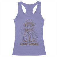 Cowgirl Bride Cat Racerback Tank Top Vintage Cow Cat Rodeo Bachelorette