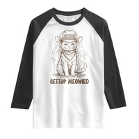 Cowgirl Bride Cat Raglan Shirt Vintage Cow Cat Rodeo Bachelorette