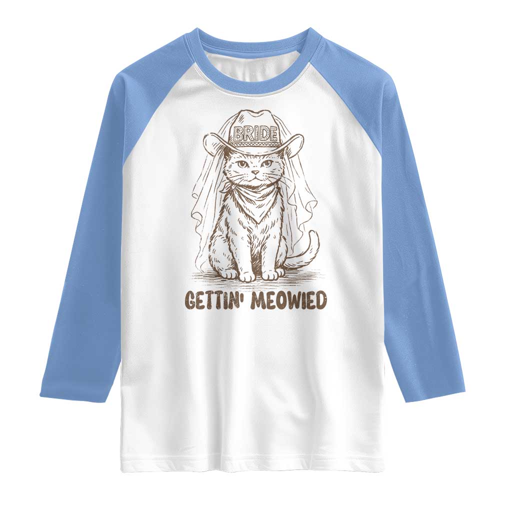 Cowgirl Bride Cat Raglan Shirt Vintage Cow Cat Rodeo Bachelorette