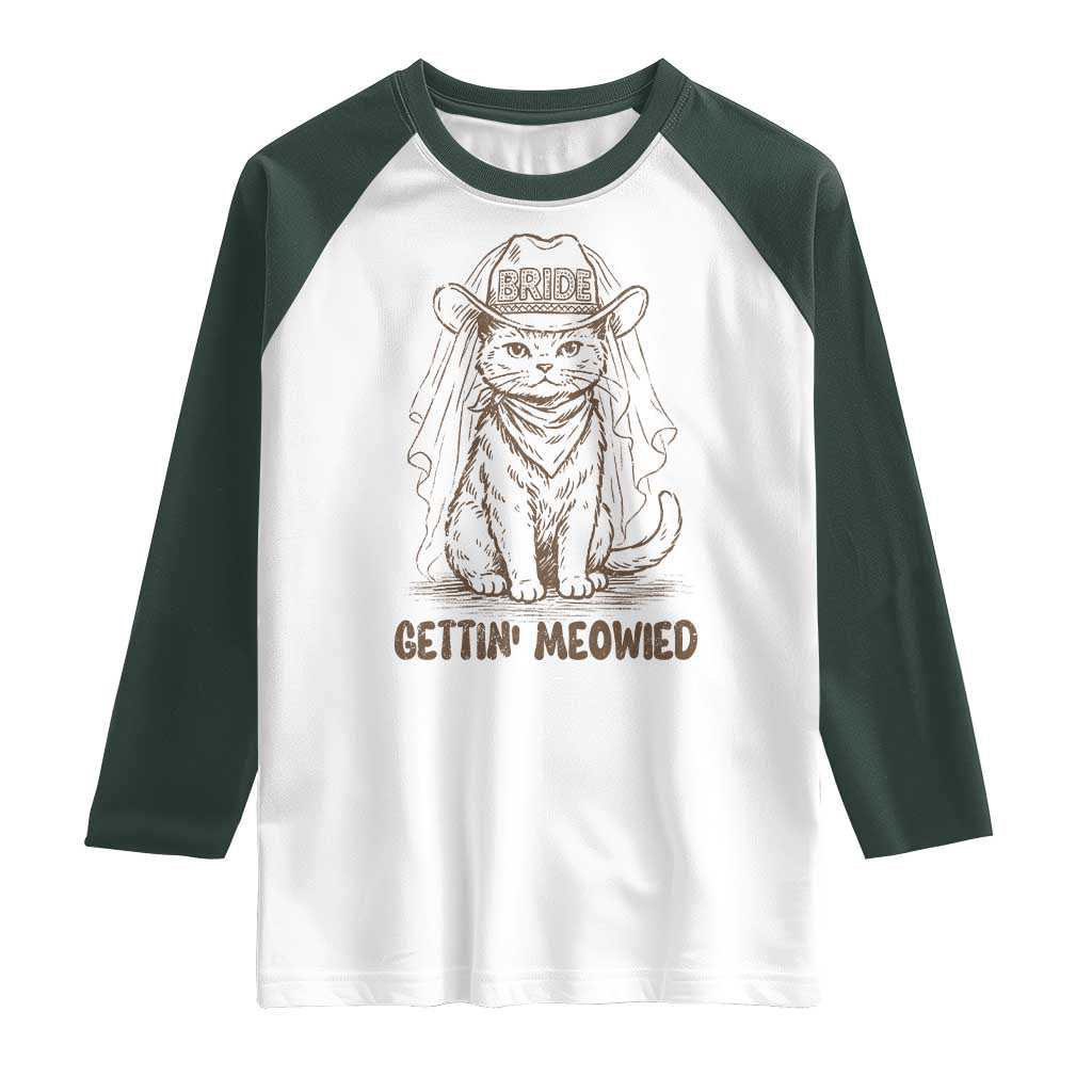 Cowgirl Bride Cat Raglan Shirt Vintage Cow Cat Rodeo Bachelorette